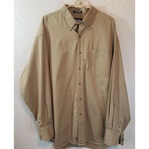 Resistol Rode Gear Brown 30X Hill Country Men's XL Long Sleeve Button Up Shirt